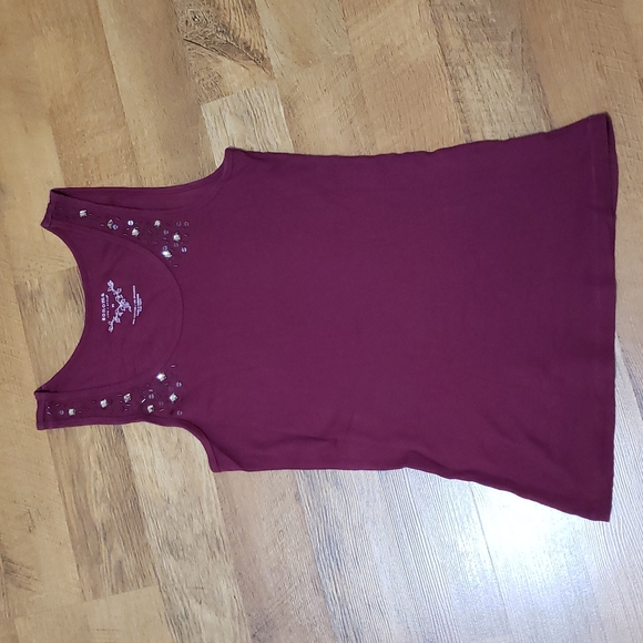 Sonoma - Magenta Ribbed Tank with Beaded shoulders - Ladies Medium - Picture 6 of 10